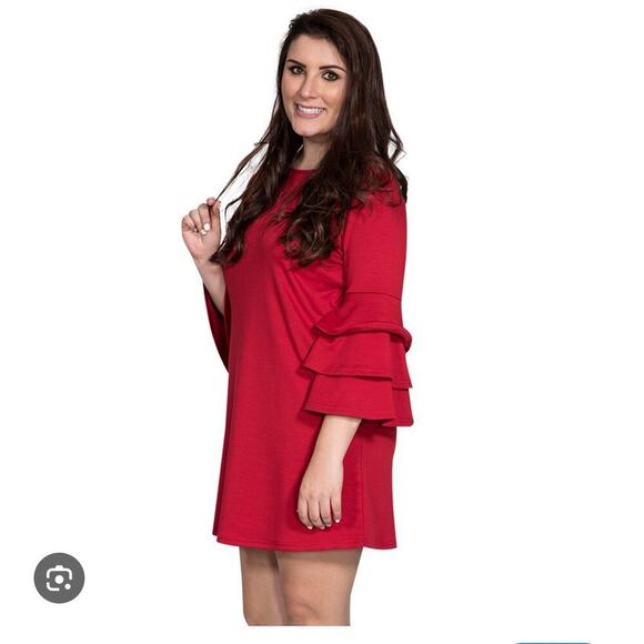 Small Cranberry Winston Long Sleeve Tunic by Simply Southern - Picture 1 of 6
